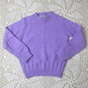Vintage 1980s Dr Denton Girls 5 Years Purple Pullover Knit Sweater